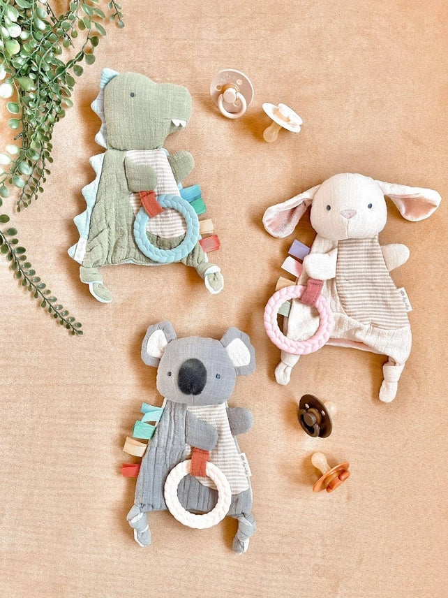 Bitzy Crinkle Sensory Toy with Teether - Bunny