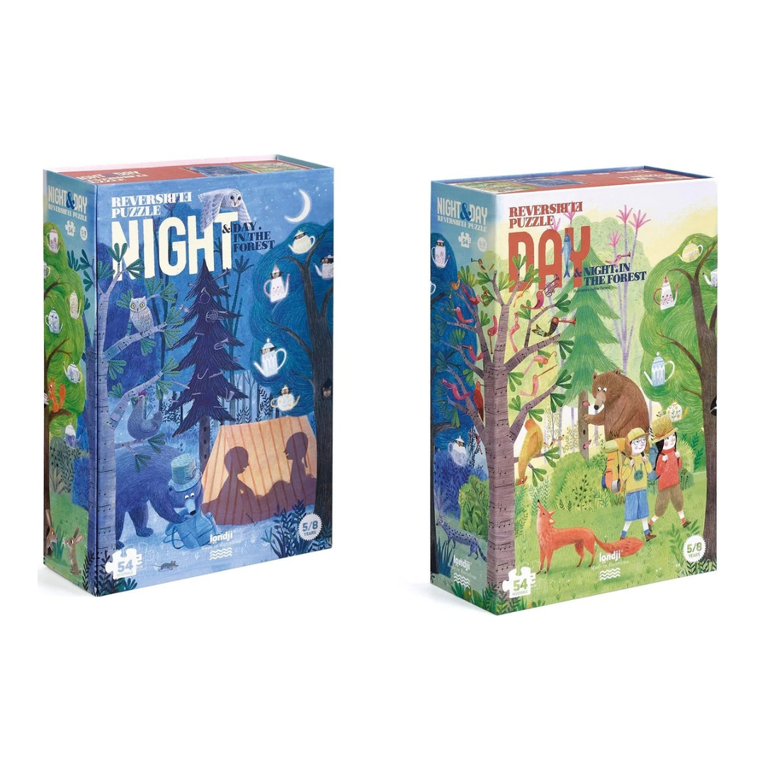 Puzzle - Night & Day in the Forest Reversible Puzzle