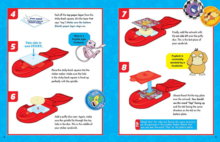 Pokemon Color-In 3D Stickers