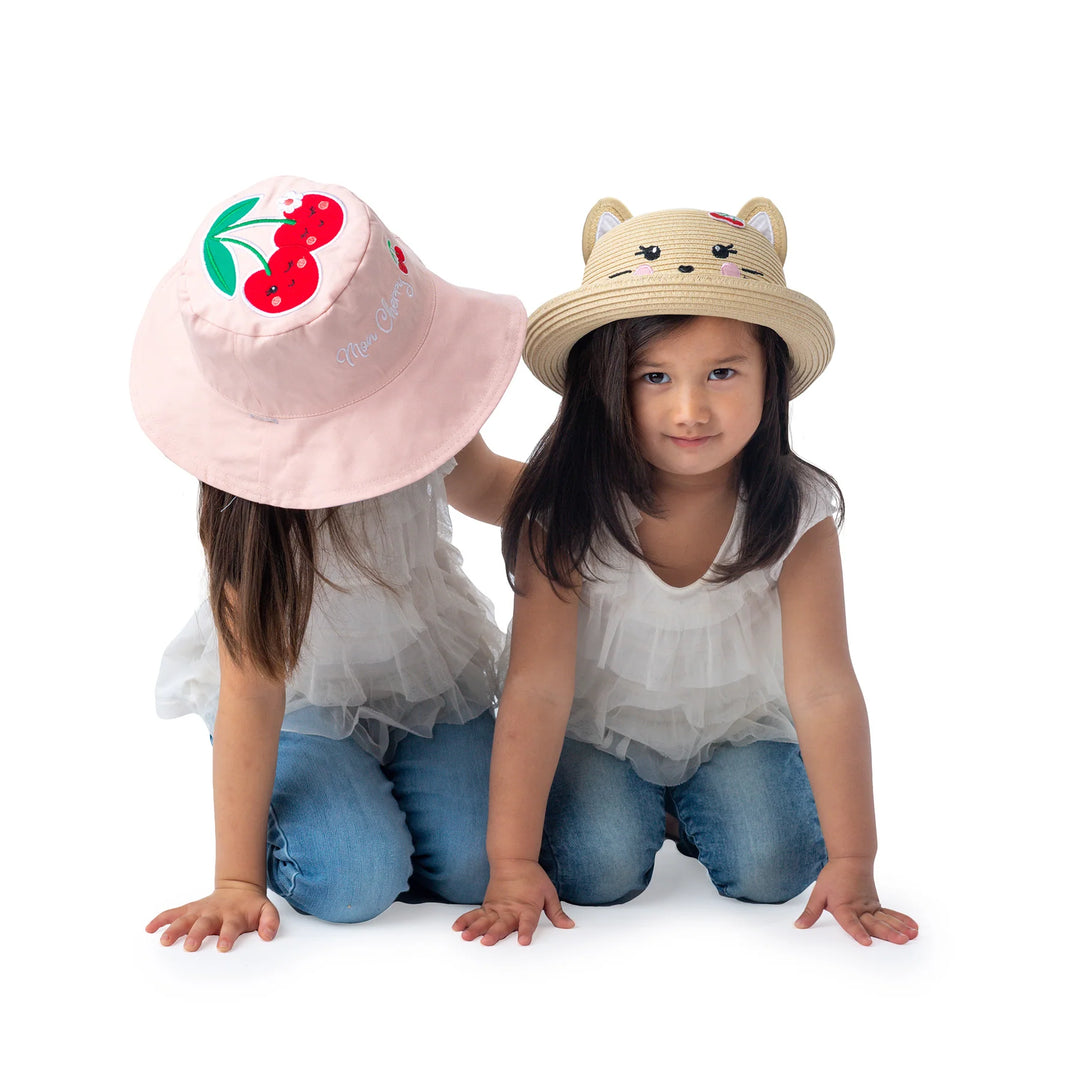 Kid's Reversible Sun Hat | Cat Cherry