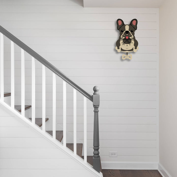 French Bulldog Pendulum Clock