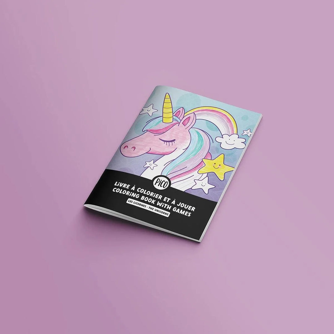 Coloring book with games -The Unicorns
