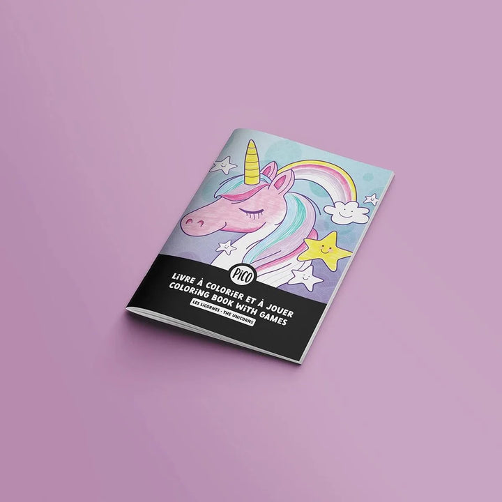 Coloring book with games -The Unicorns