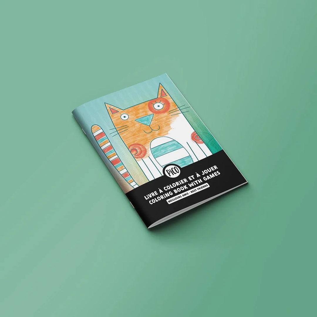 Coloring book with games - Best Friends