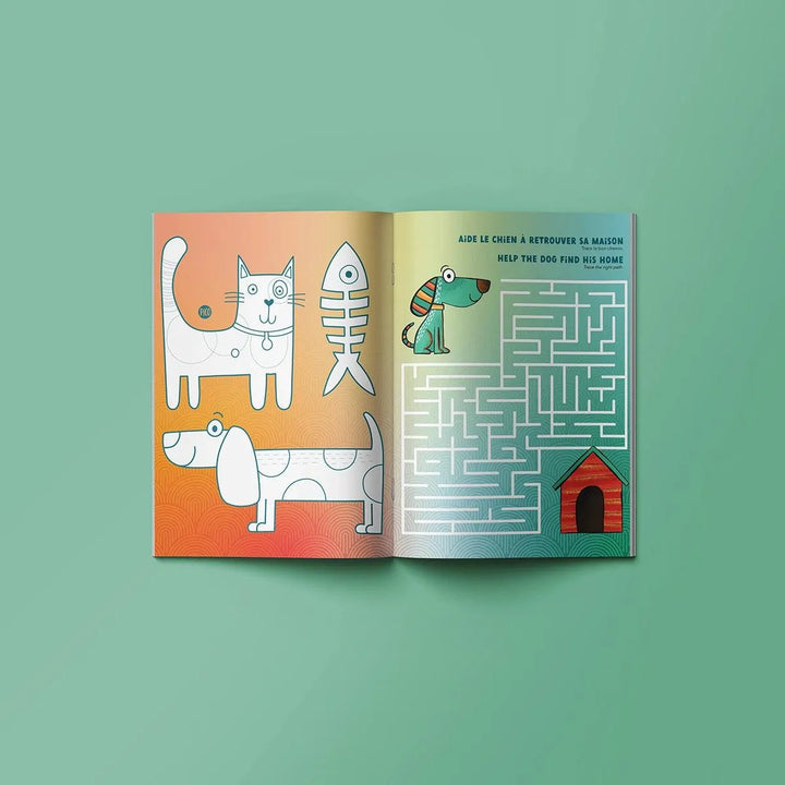 Coloring book with games - Best Friends