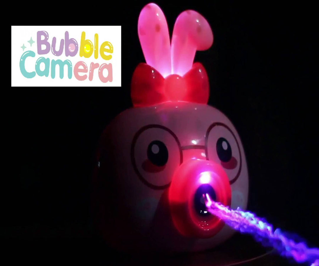 Rabbit Bubble Camera Toy with Music & Lights