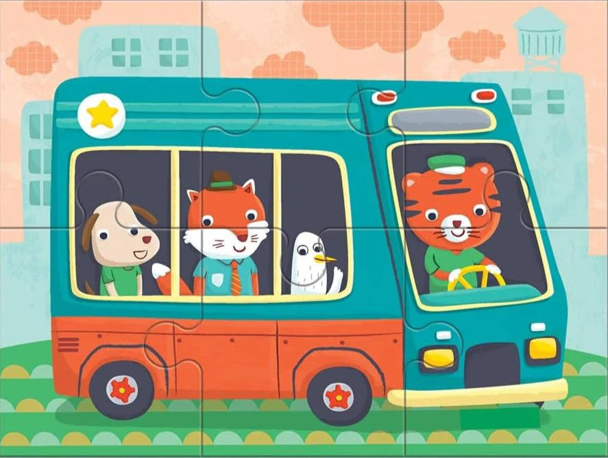 Transportation 4-in-a-box Puzzle Set