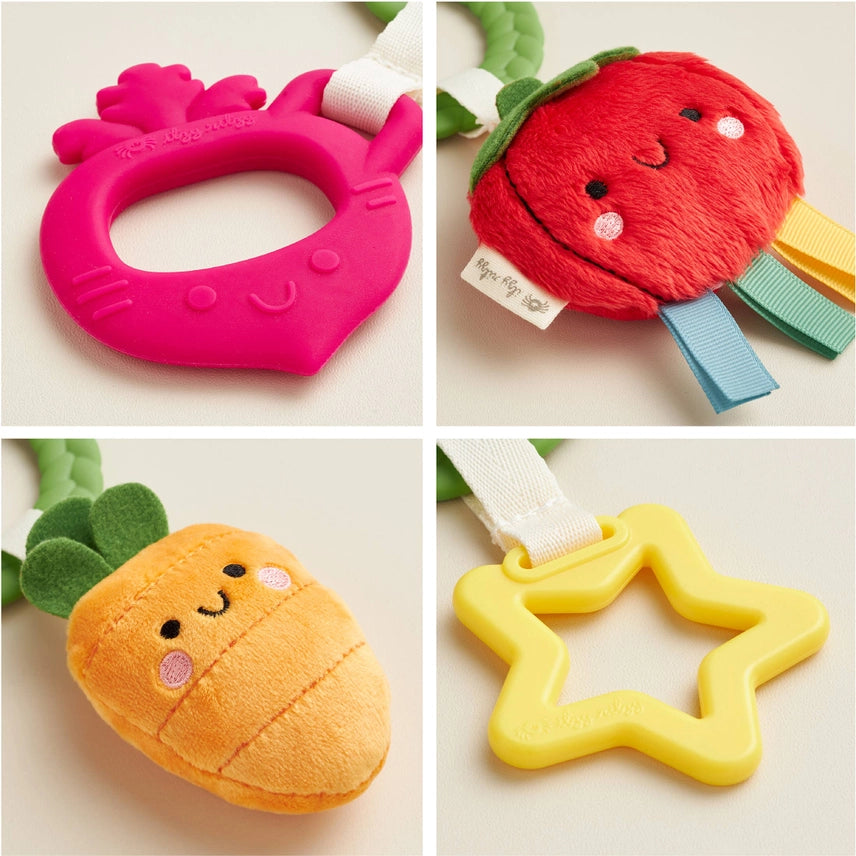 Bitzy Busy Ring™ Teething Activity Toy - Veggie