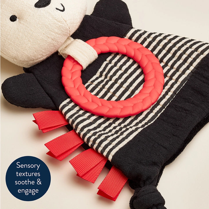Bitzy Crinkle Sensory Toy with Teether - Panda