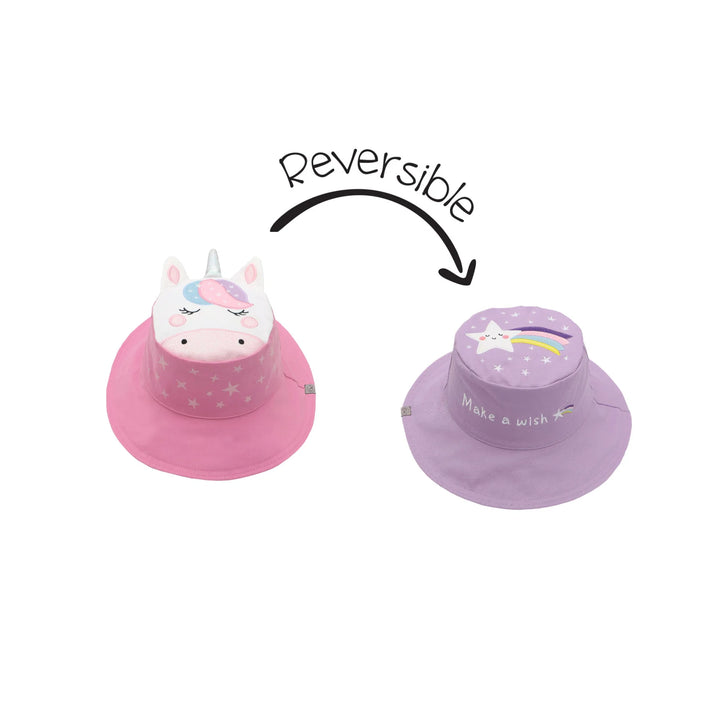 Kid's Reversible Sun Hat | Unicorn Star