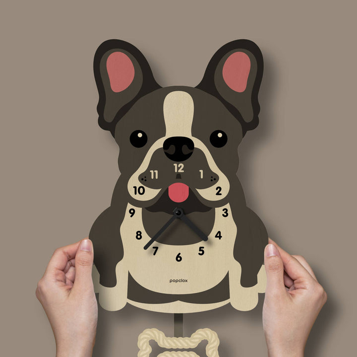 French Bulldog Pendulum Clock