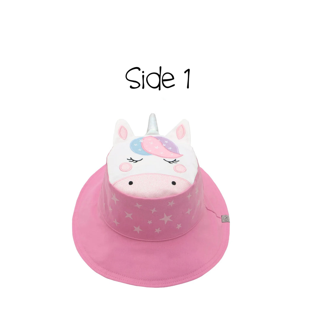 Kid's Reversible Sun Hat | Unicorn Star