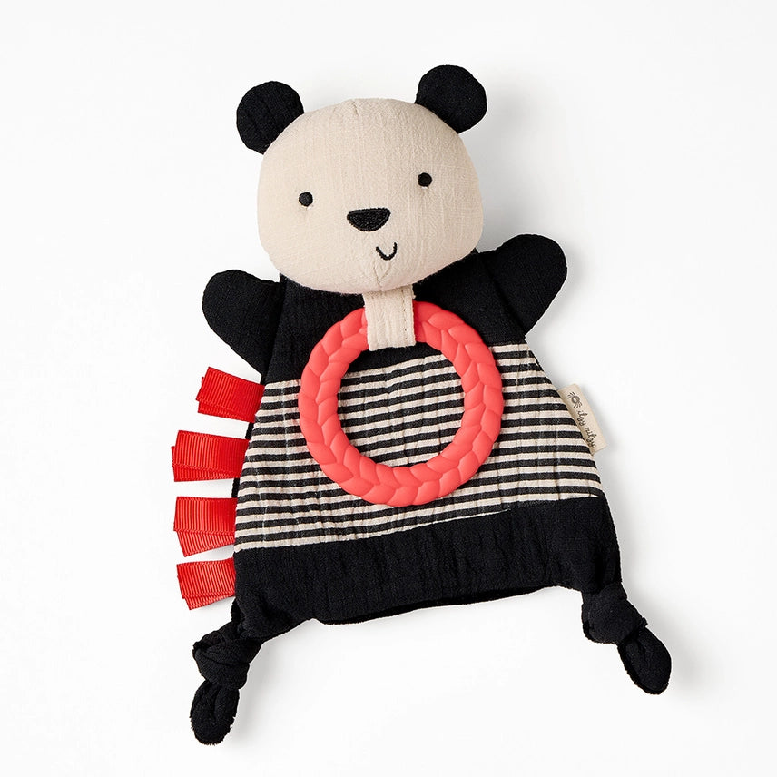 Bitzy Crinkle Sensory Toy with Teether - Panda