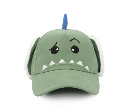 Kids 3D Winter Cap with Ear Flaps | Dinosaur