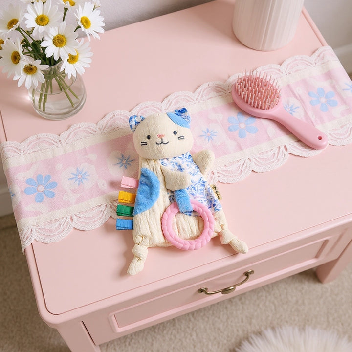 Bitzy Crinkle Sensory Toy with Teether - Kitty