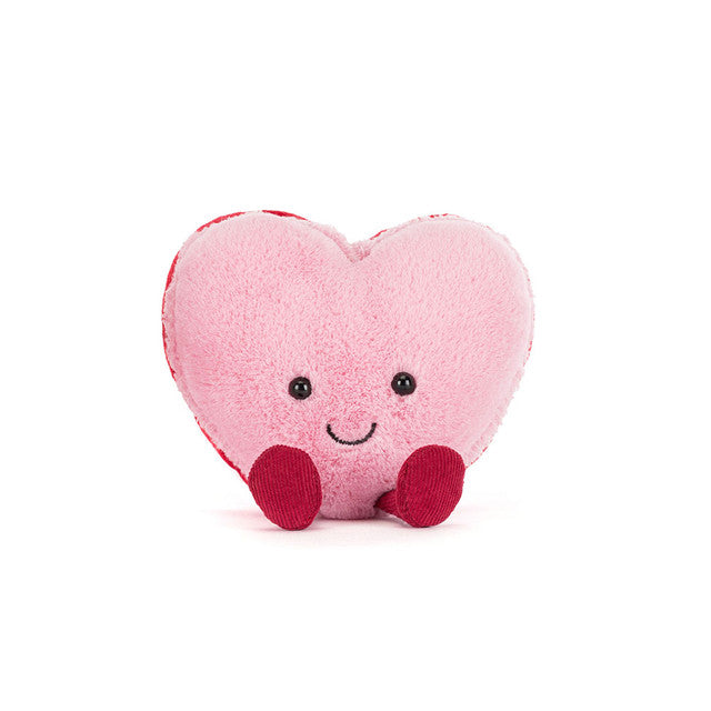 Jellycat Amuseables Colette Heart Macaron - Pink (Limit 1 Per Customer)