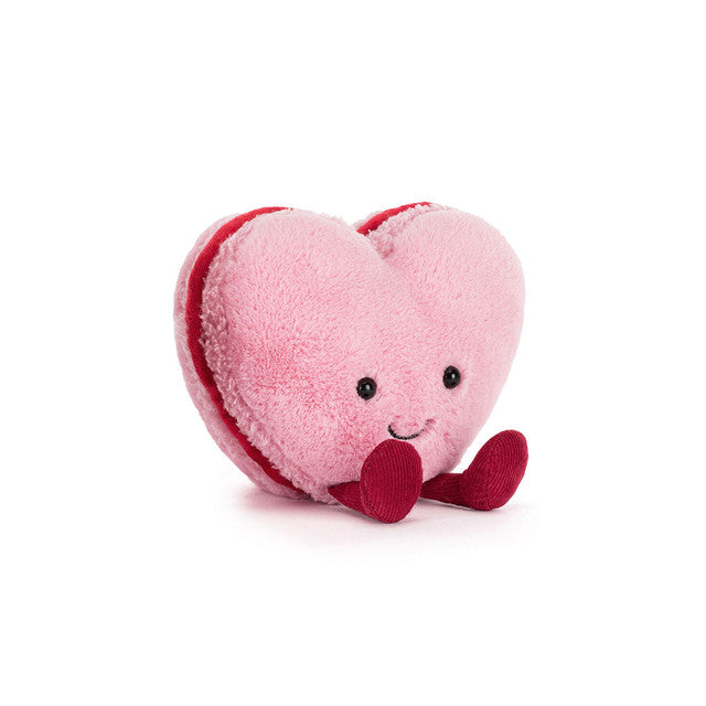 Jellycat Amuseables Colette Heart Macaron - Pink (Limit 1 Per Customer)