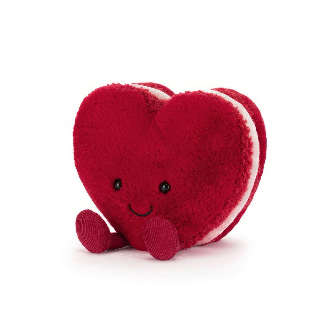Jellycat Amuseables Colette Heart Macaron - Red (Limit 1 Per Customer)