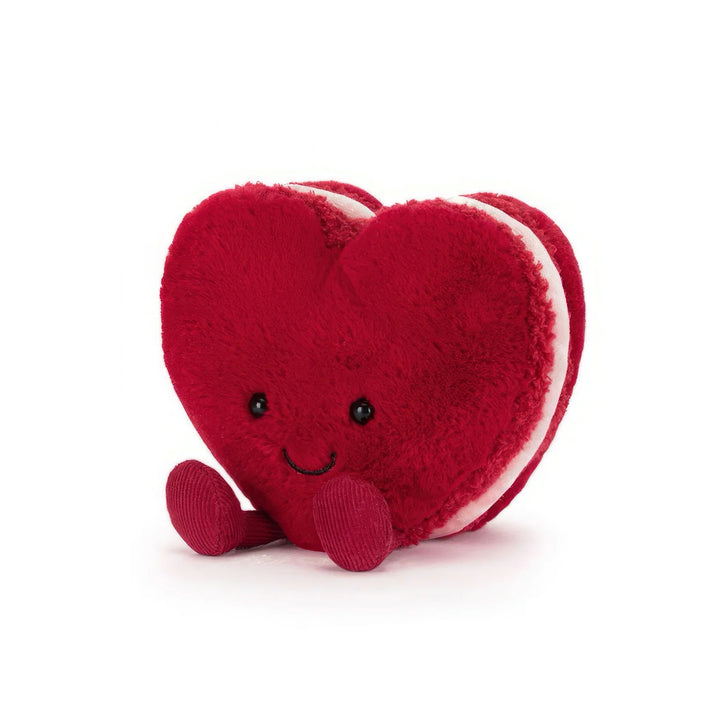 Jellycat Amuseables Colette Heart Macaron - Red (Limit 1 Per Customer)