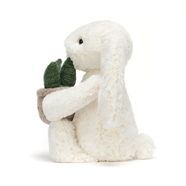 Jellycat Cream Bunny with Plant (Limit 1 Per Customer)