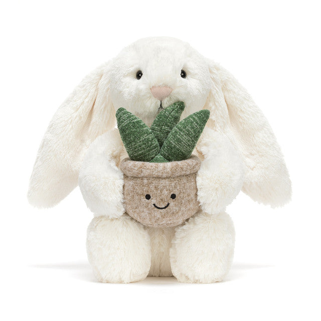 Jellycat Cream Bunny with Plant (Limit 1 Per Customer)