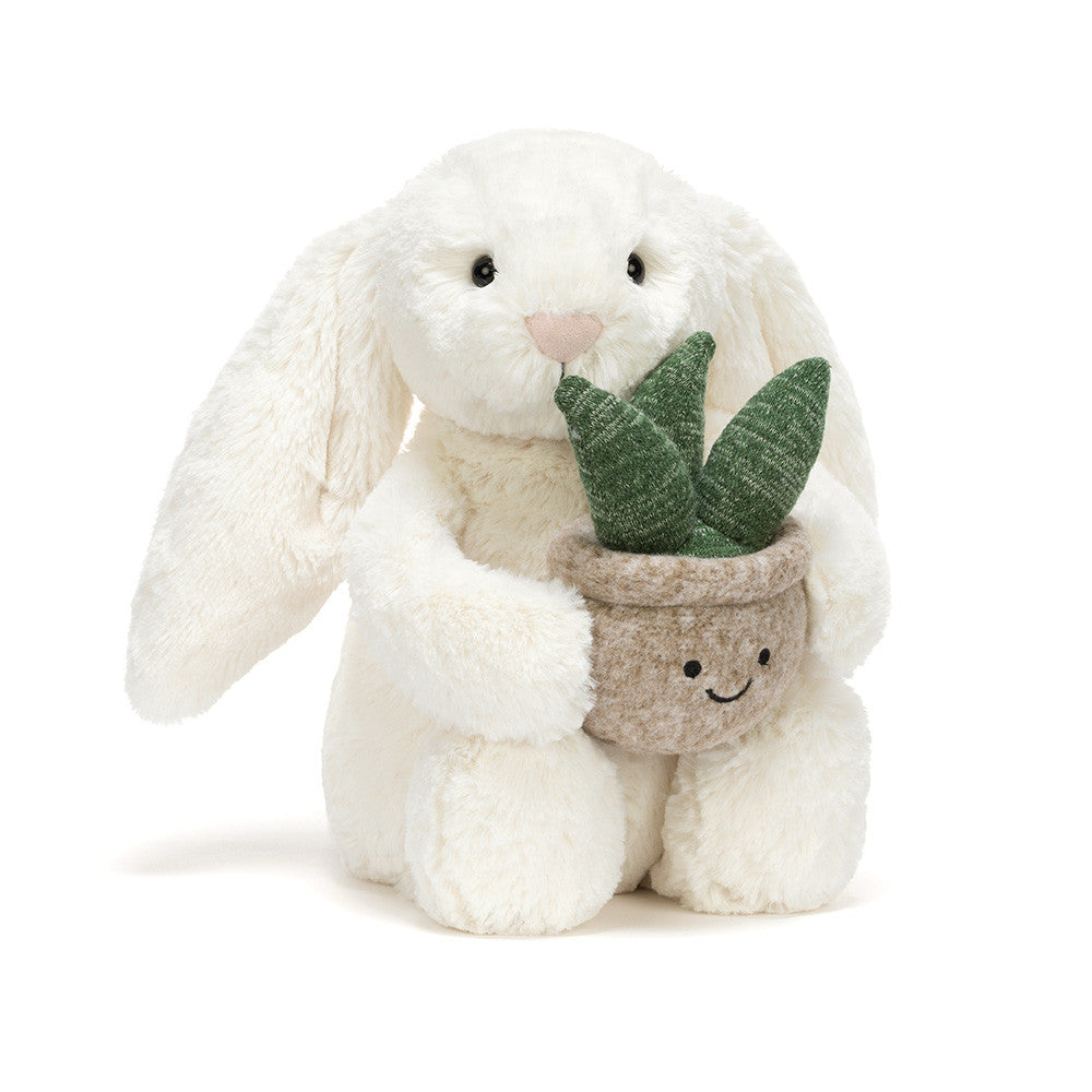 Jellycat Cream Bunny with Plant (Limit 1 Per Customer)