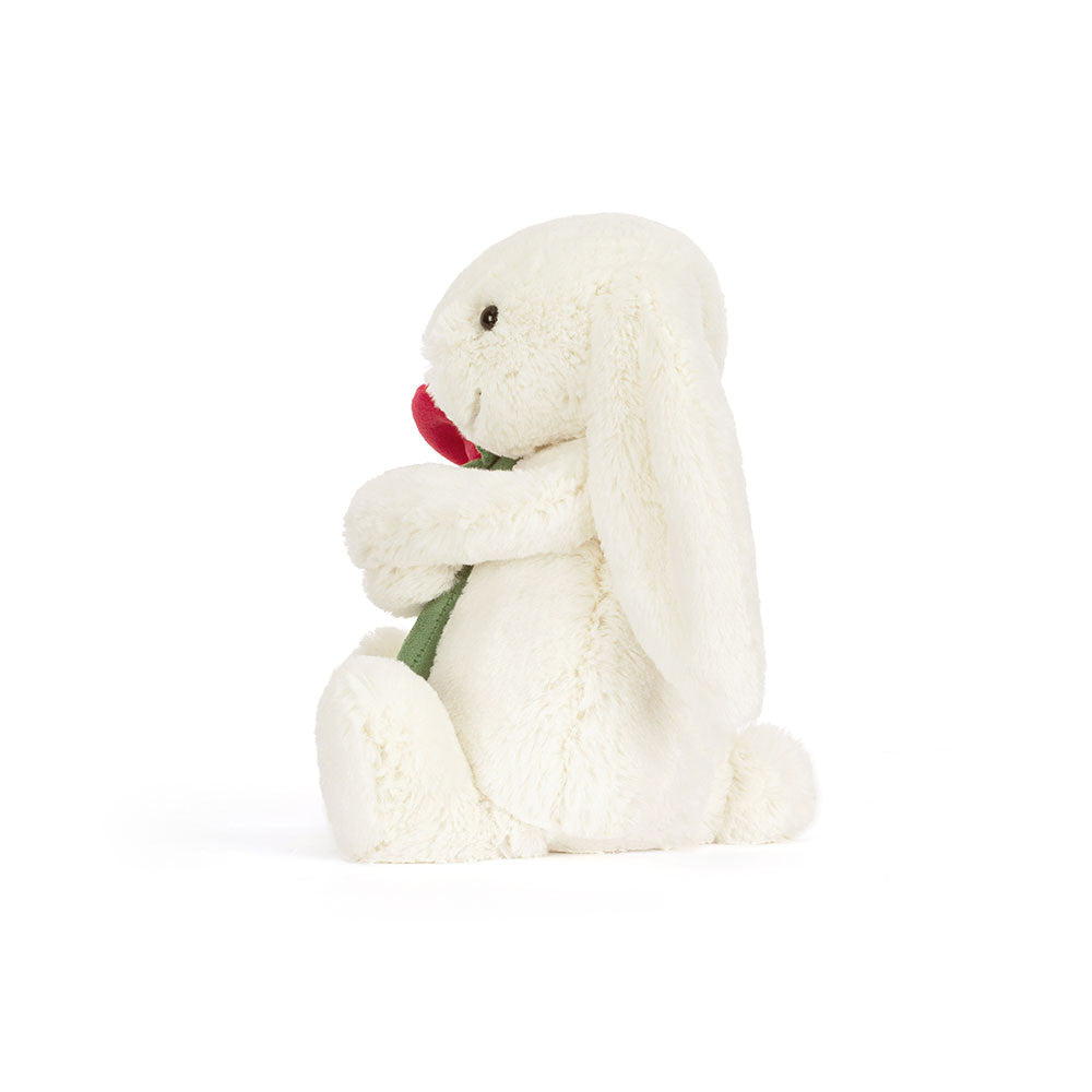 Jellycat Cream Bunny with Rose (Limit 1 Per Customer)