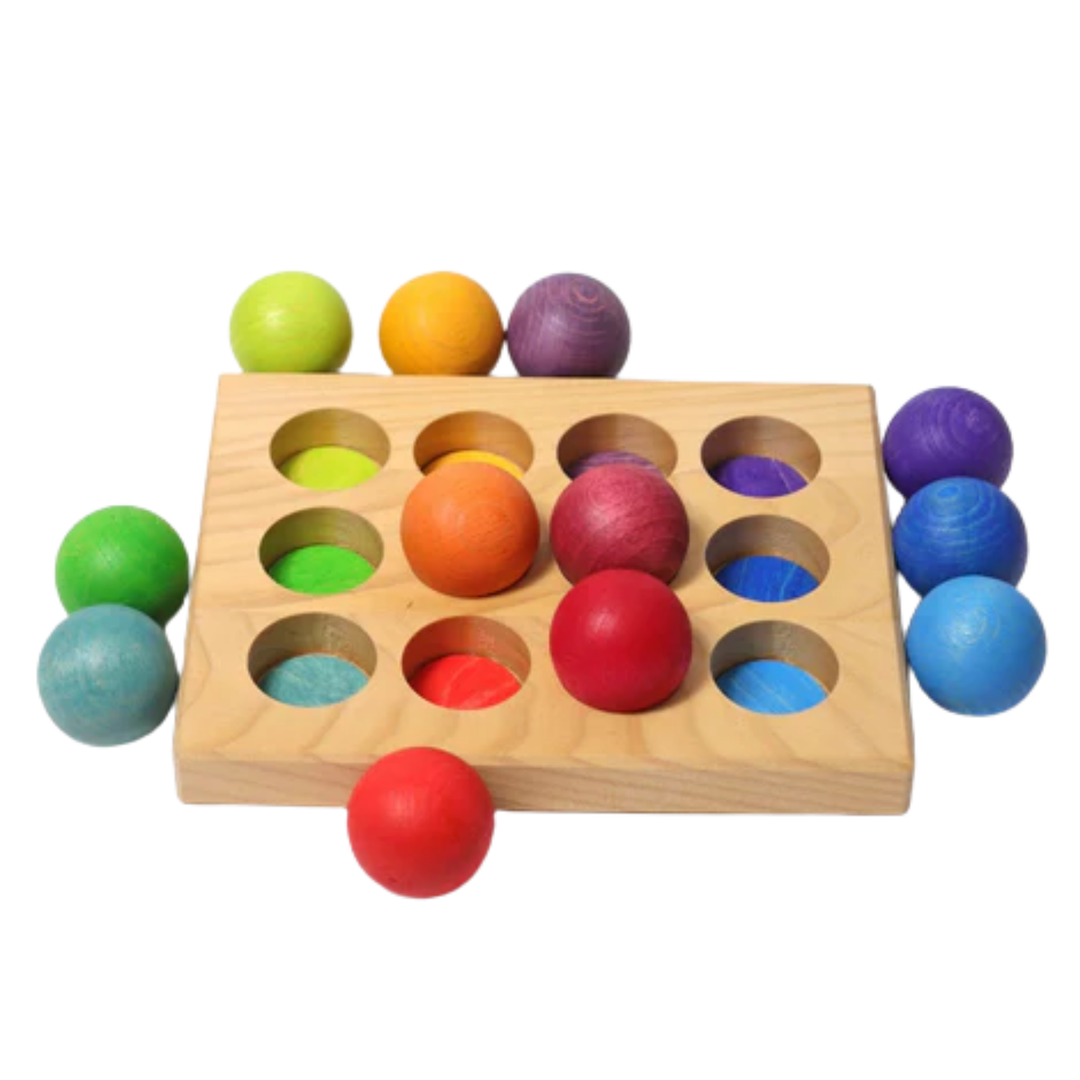 Balls Rainbow 3.5cm 12pcs