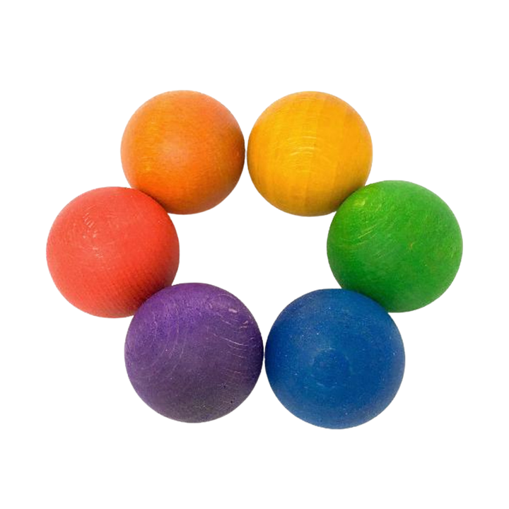 Balls Rainbow 4.5cm 6pcs