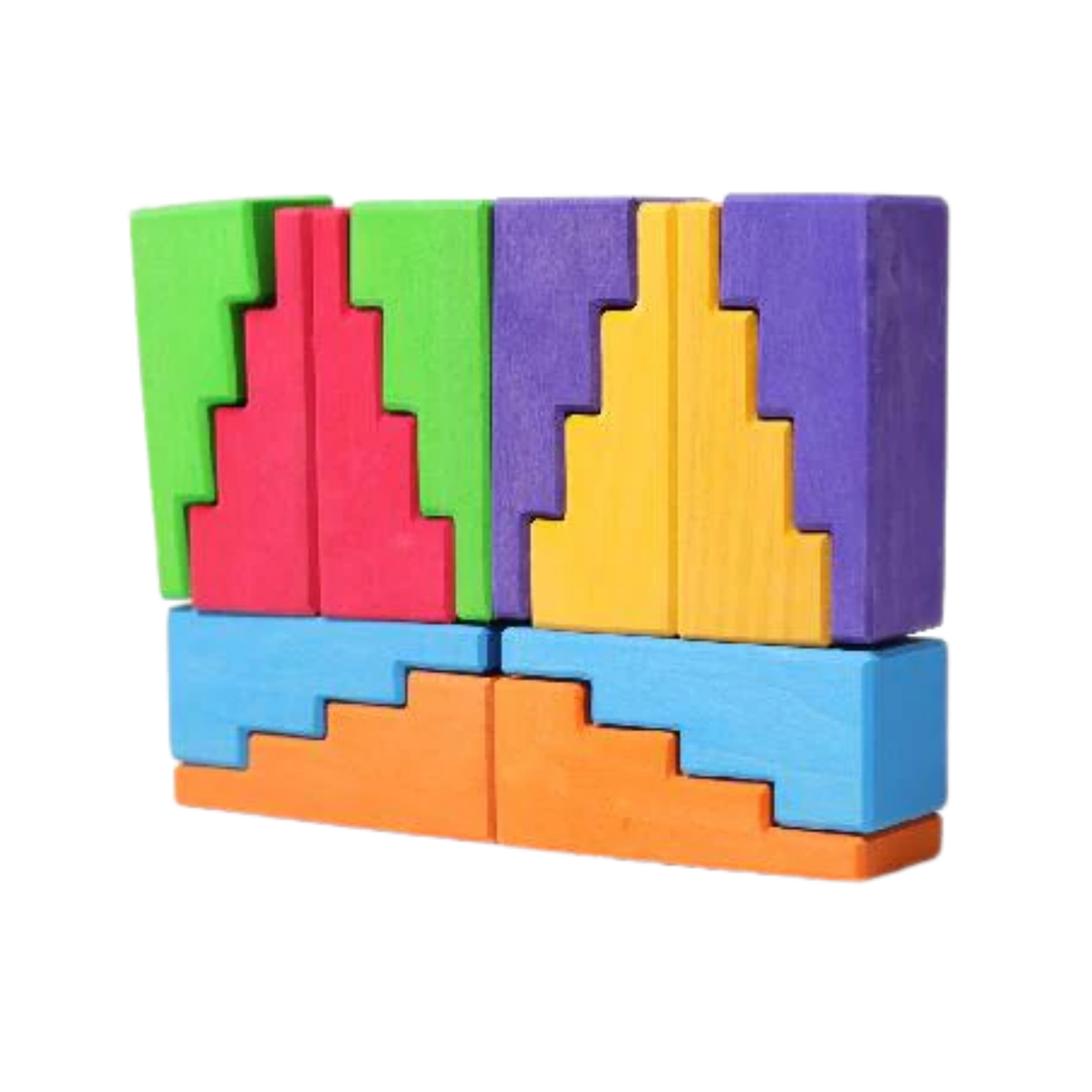 Blocks Stepped Roof Rainbow