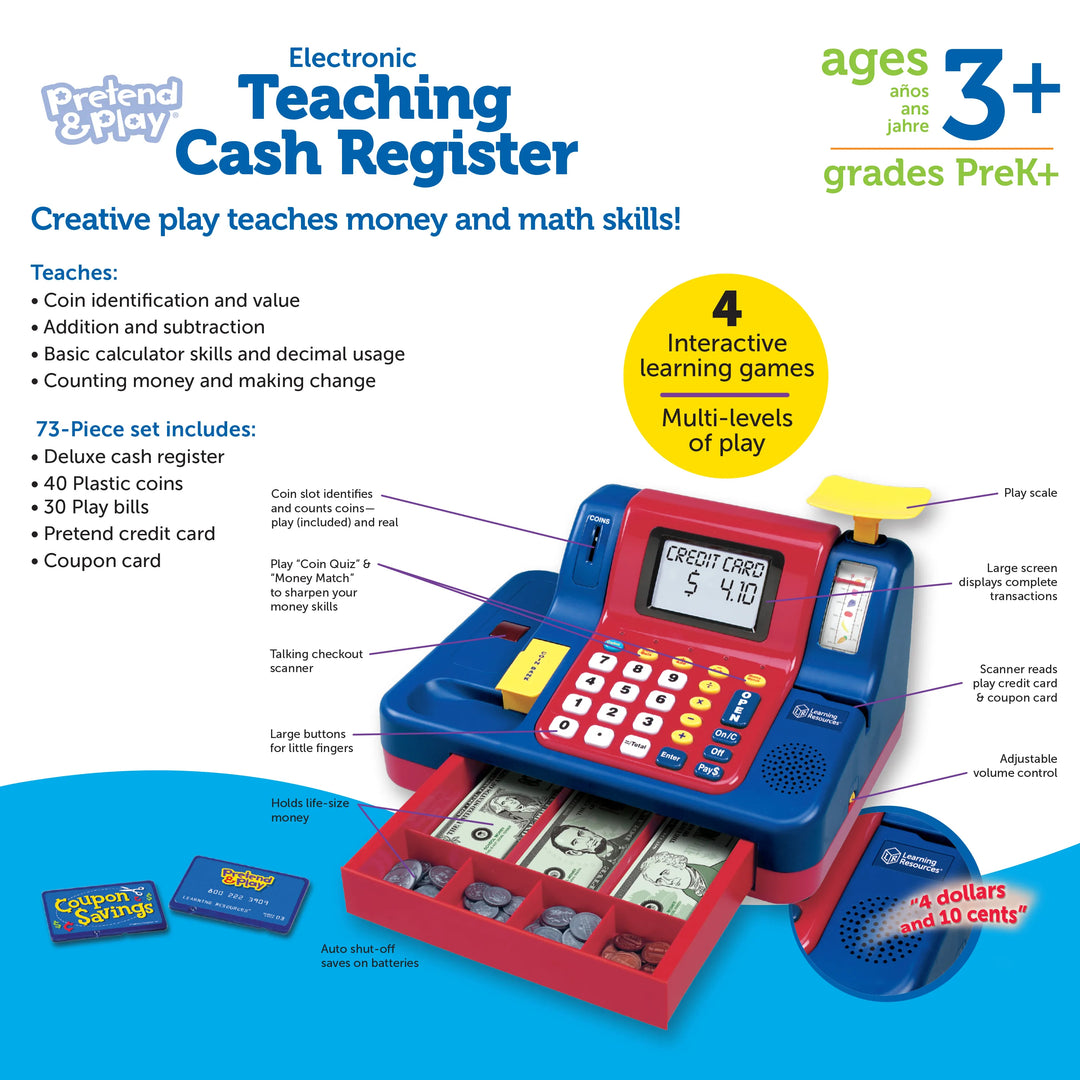 Pretend & Play® Teaching Cash Register