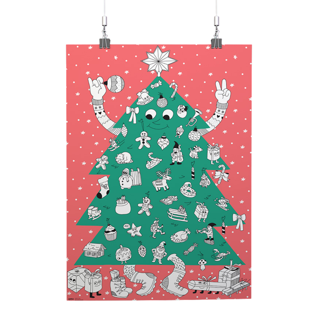 Christmas Tree Giant Coloring Poster