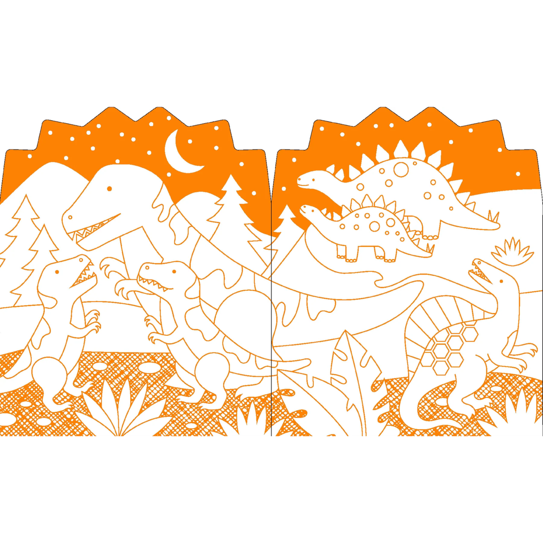 Coloring Book with Stickers Dinosaurs