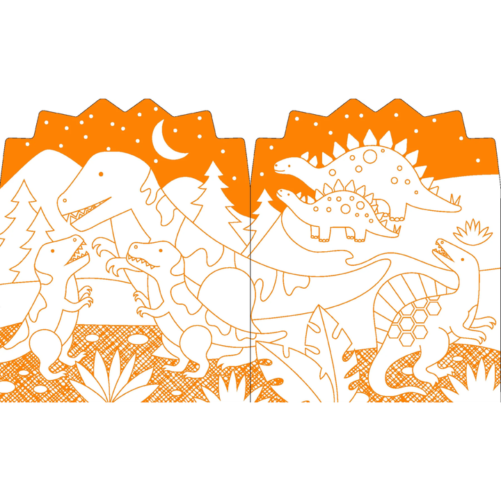 Coloring Book with Stickers Dinosaurs