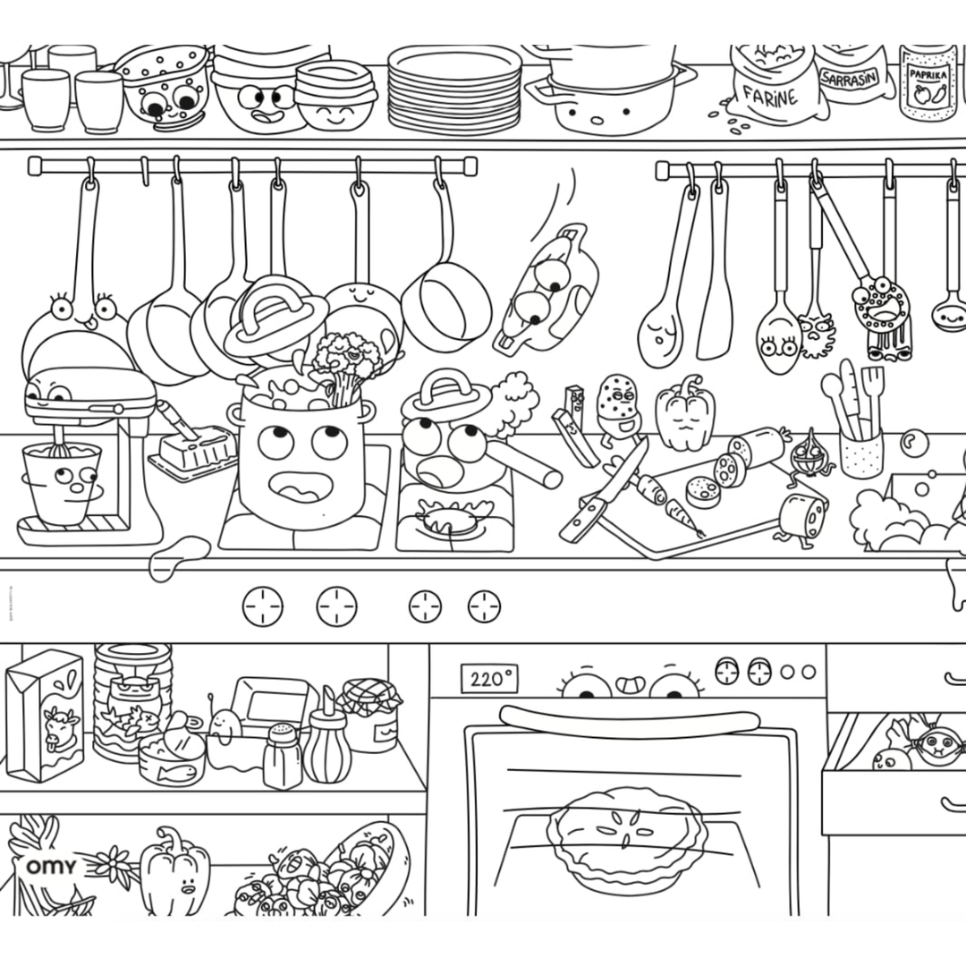 Colouring Placemats Bon Apetit