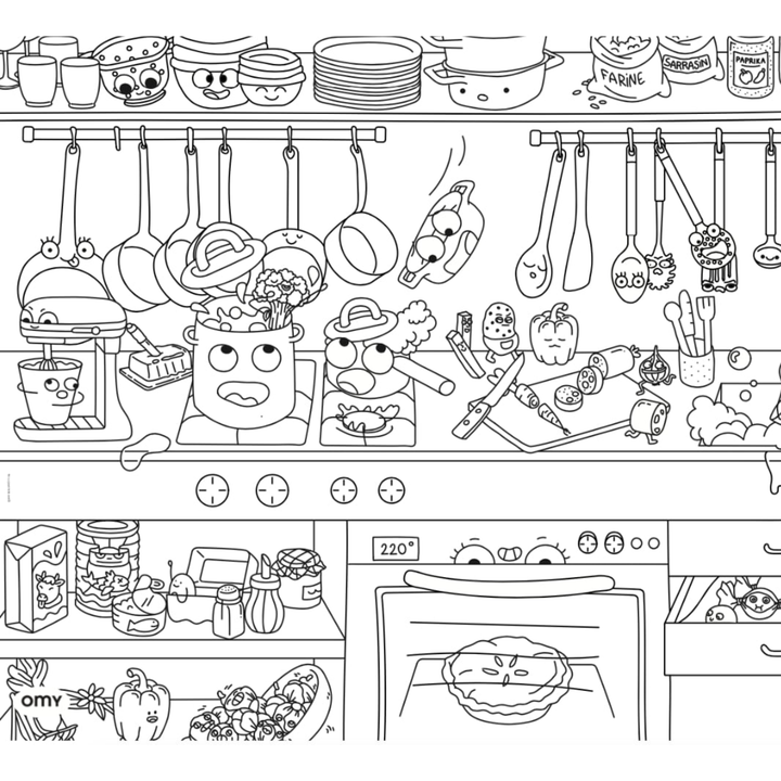 Colouring Placemats Bon Apetit