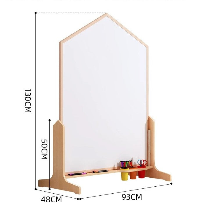 Dual-Sided Magnetic & Chalkboard Drawing Board (Free-Standing）