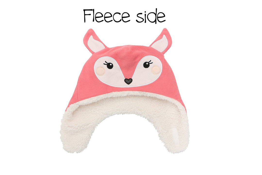 Kids & Baby Reversible Sherpa Hat | Bunny & Deer