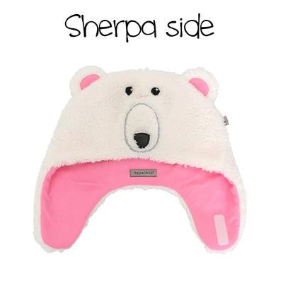 Kids & Baby Reversible Sherpa Hat | Polar Bear & Ski Goggles