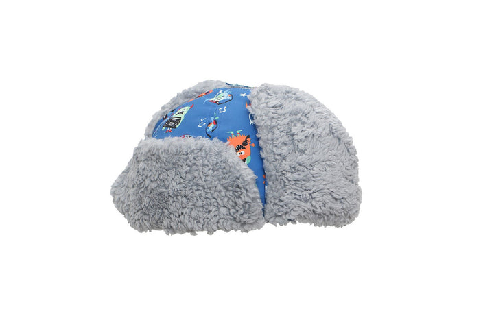 Kids & Baby Water Repellent Trapper Hat - Monsters (Blue)