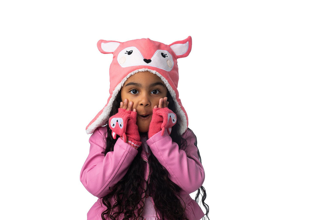 Kids & Baby Reversible Sherpa Hat | Bunny & Deer