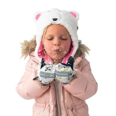 Kids & Baby Reversible Sherpa Hat | Polar Bear & Ski Goggles