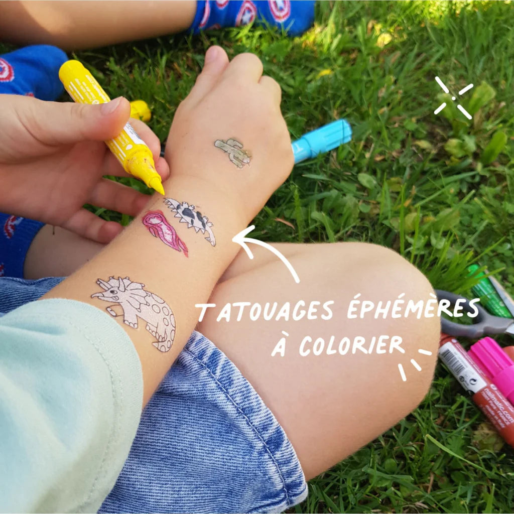 Temporary Coloring Tattoos - Kawai