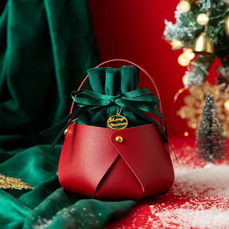 Christmas Apple Faux Leather Hand Bag