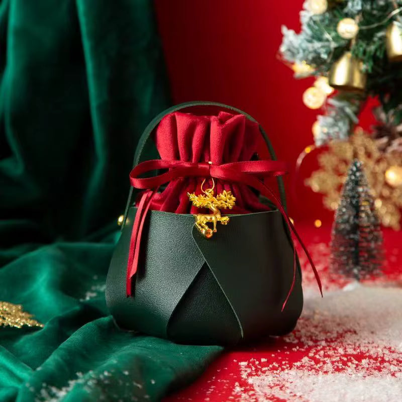 Christmas Apple Faux Leather Hand Bag