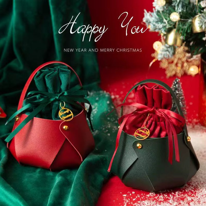 Christmas Apple Faux Leather Hand Bag