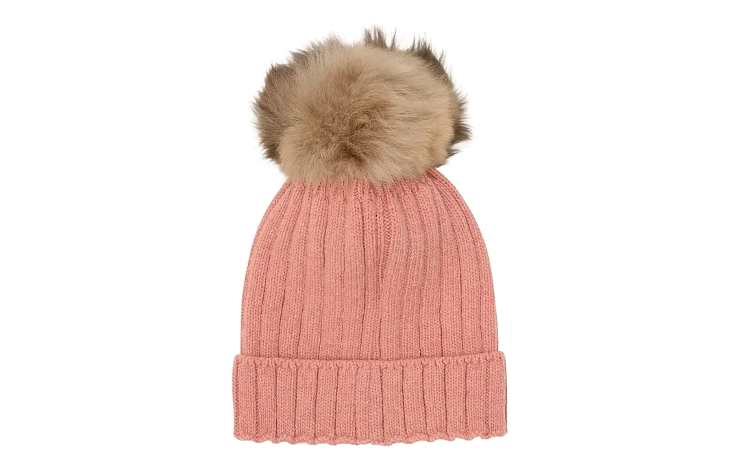Hat Knit Alpaca Pompom |  Burlwood