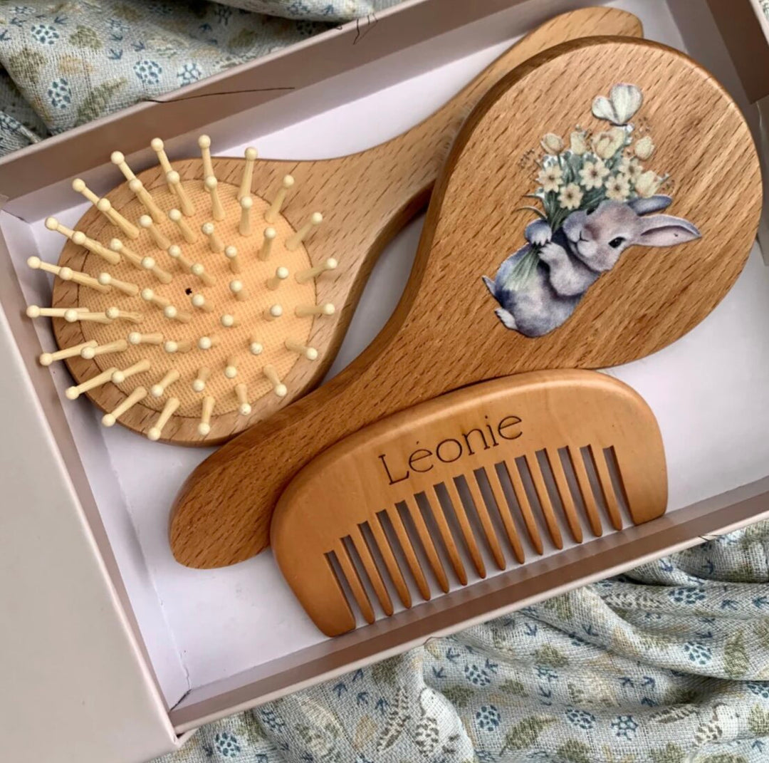 Léonie Bunny Brush Set 3pc