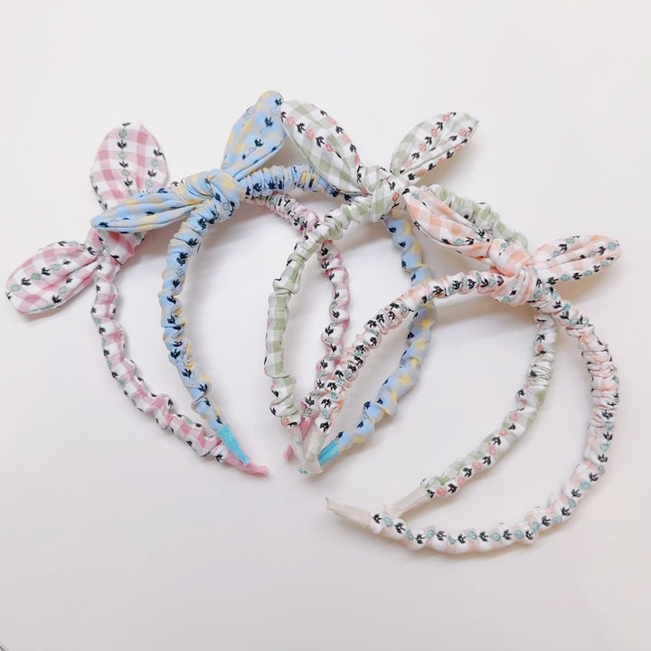 Plaid Pattern Bow Headband
