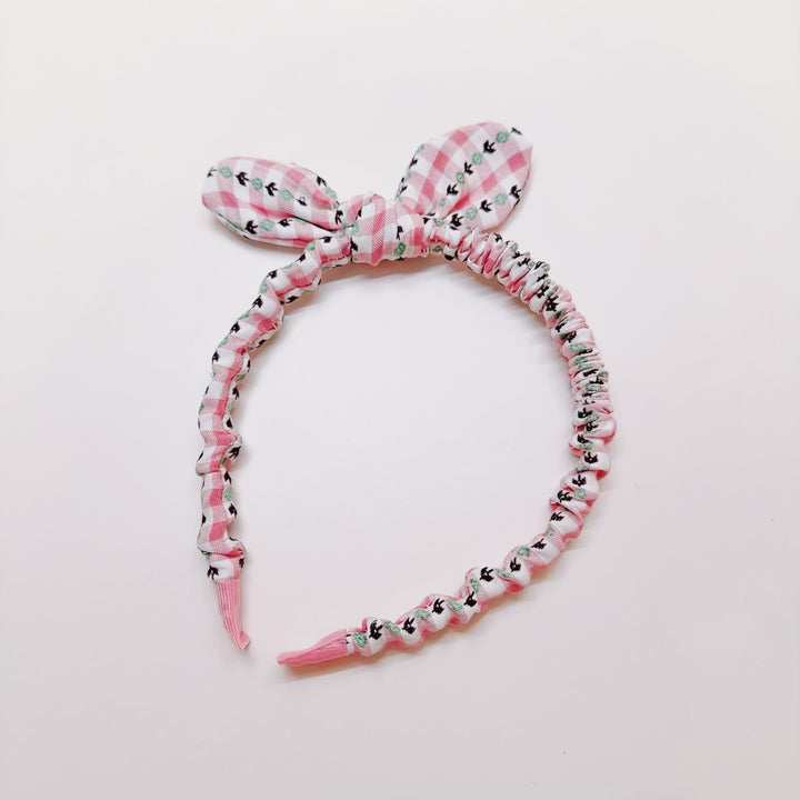 Plaid Pattern Bow Headband